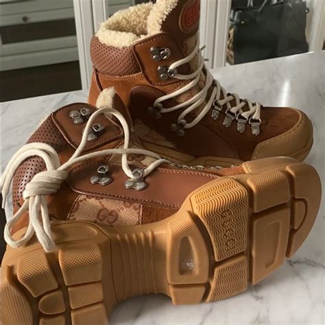 gucci flashtrek shearling lined hiker boots|goat Gucci flashtrek shoes.